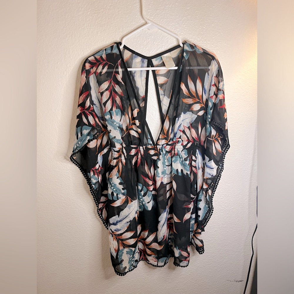 Kona Sol Floral Beach Coverup